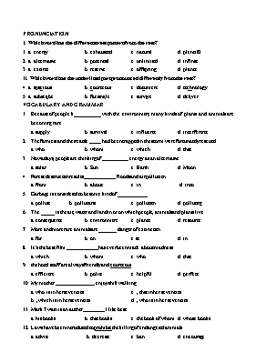 Đề thi giữa học kỳ II môn Tiếng Anh Lớp 11